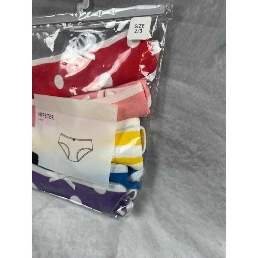 Nordstrom 5 Pack Hipster Underwear Girls Size 2 / 3 Multicolor NEW 2 PACK of 5 - Picture 3 of 5